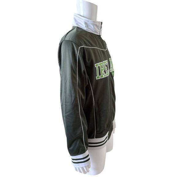 RETRO IRISH Mens Size Large Green Ireland Full Zip Track & Field Active Jacket - Picture 2 of 9